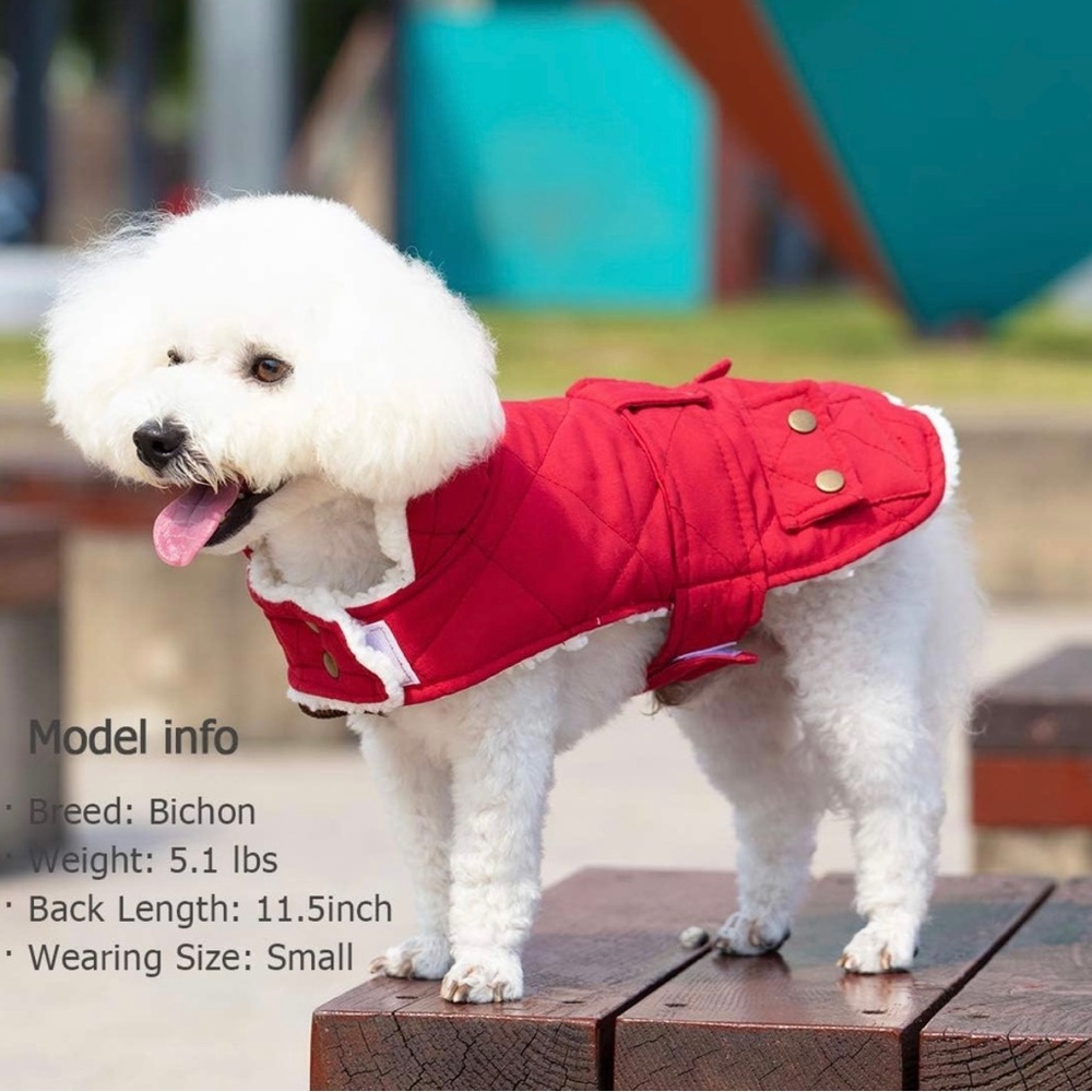 Kyeese Red Quilted Dog Jacket
